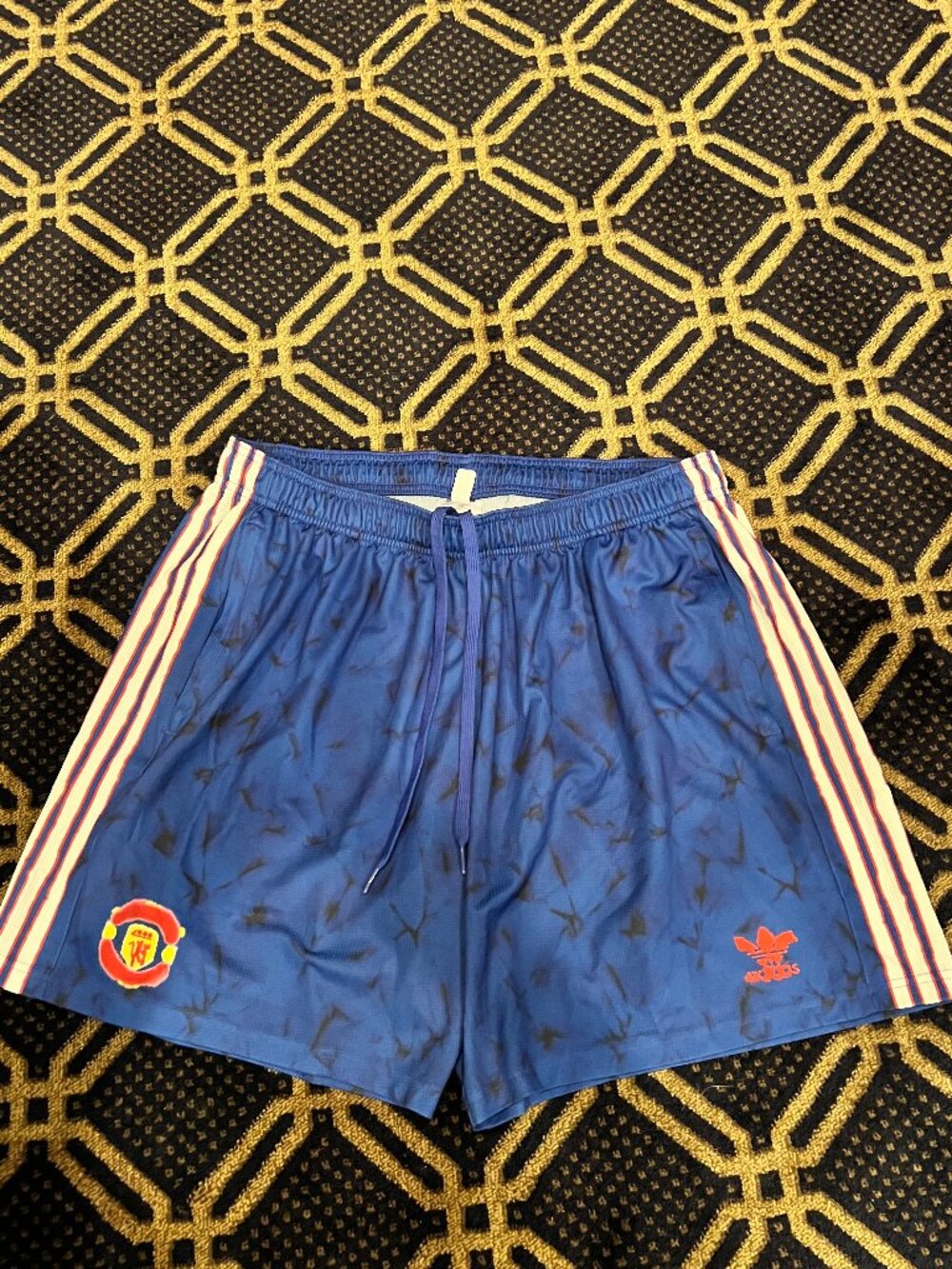 Adidas x Humanrace Manchester United Men’s 2XL Blue Soccer Shorts Pharrell
